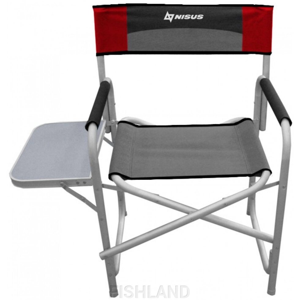 Кресло директорское с отк. стол. серый/красный/черный (N-DC-95200T-GRD) NISUS (пр-во ГК Тонар) от компании FISHLAND - фото 1