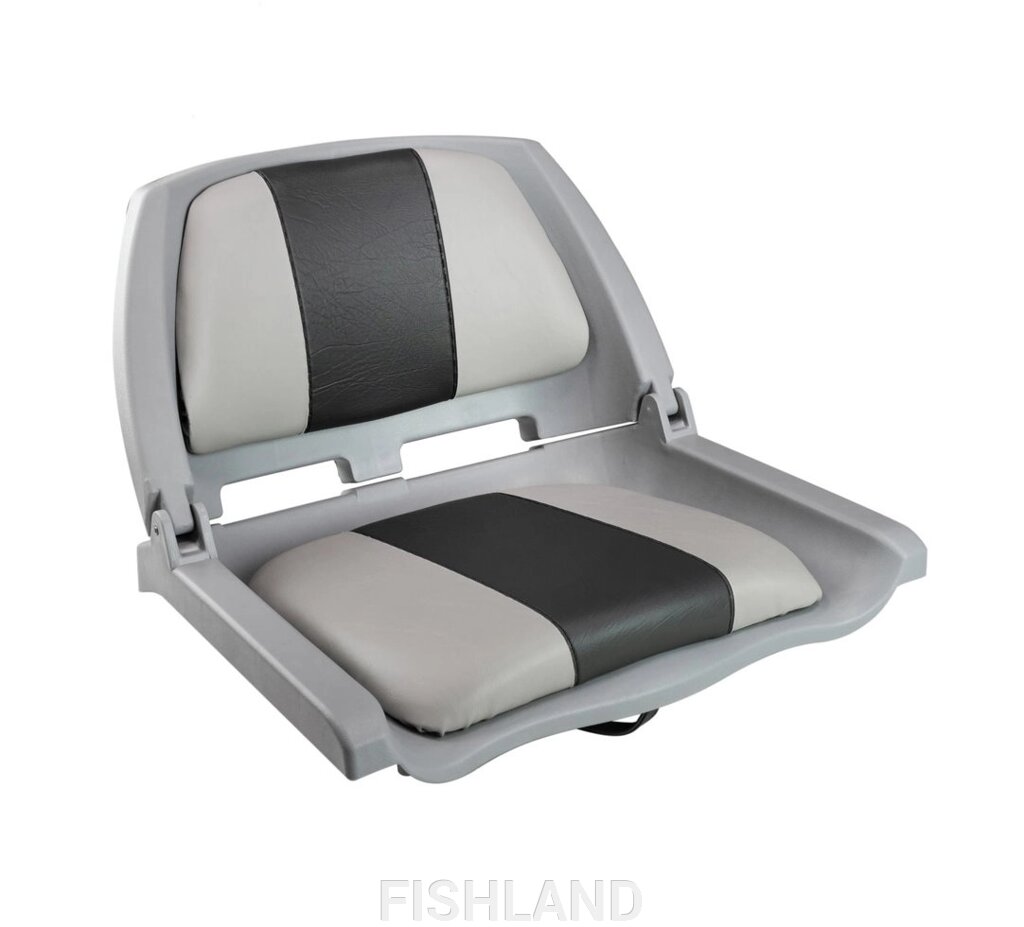 Кресло мягкое складное TRAVELER, цвет серый/черный /1061123С от компании FISHLAND - фото 1