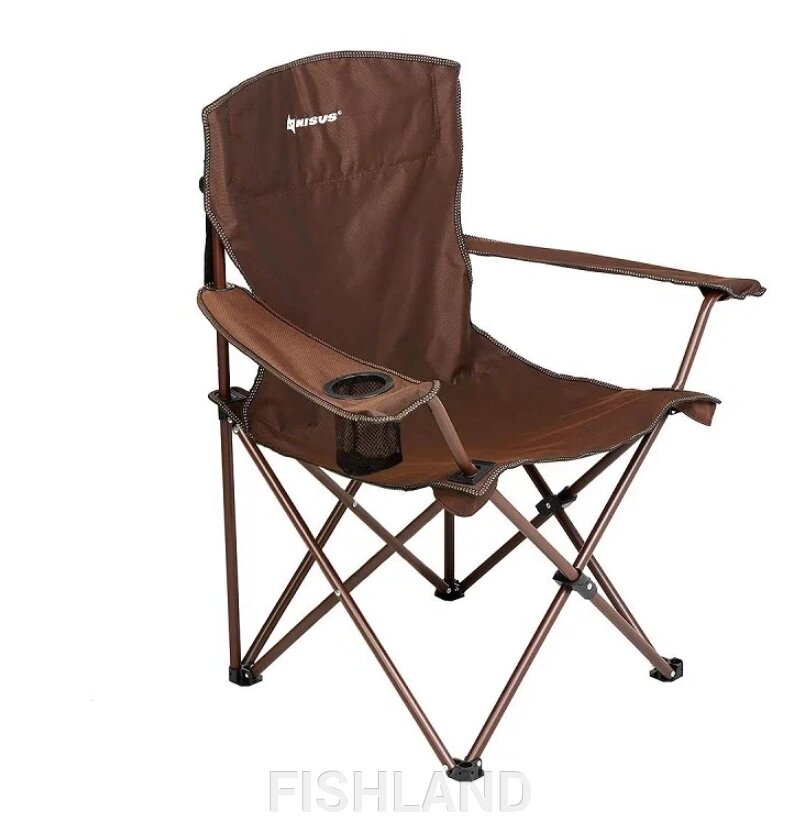 Кресло складное коричневый (N-249-B-1) 140кг NISUS (пр-во Тонар) от компании FISHLAND - фото 1