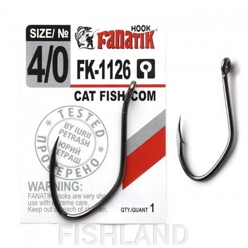 Крючки FANATIK FK-1126 CAT FISH/COM №4/0 (1 шт) от компании FISHLAND - фото 1