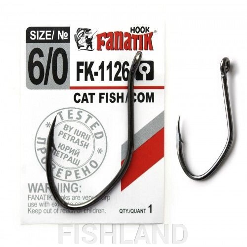 Крючки FANATIK FK-1126 CAT FISH/COM №6/0 (1 шт) от компании FISHLAND - фото 1