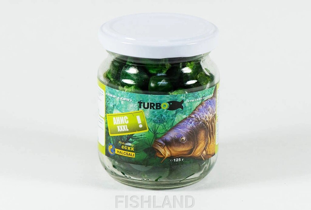 Кукуруза рыболовная TURBO - с ароматом аниса (голиаф) от компании FISHLAND - фото 1
