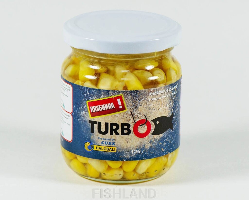 Кукуруза рыболовная TURBO - с ароматом клубника от компании FISHLAND - фото 1