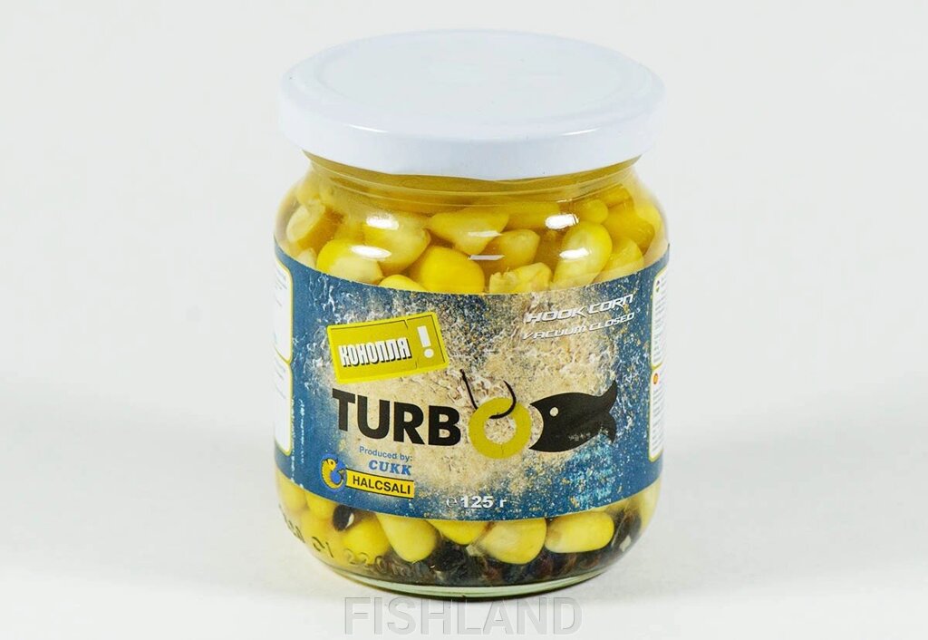 Кукуруза рыболовная TURBO - с ароматом конопли от компании FISHLAND - фото 1