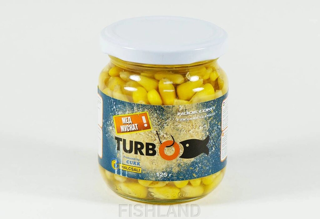 Кукуруза рыболовная TURBO - с ароматом меда и муската от компании FISHLAND - фото 1