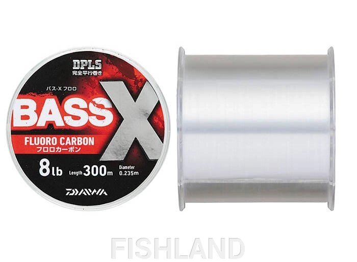 Леска флюорокарбоновая Daiwa BASS-X Fluoro# 10lb, 0,260мм, 300m, прозрачный от компании FISHLAND - фото 1