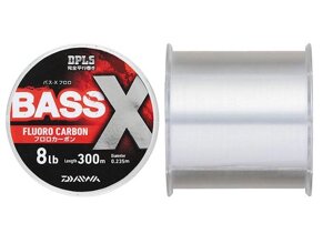 Леска флюорокарбоновая Daiwa BASS-X Fluoro# 8lb, 0,235мм, 300m, прозрачный