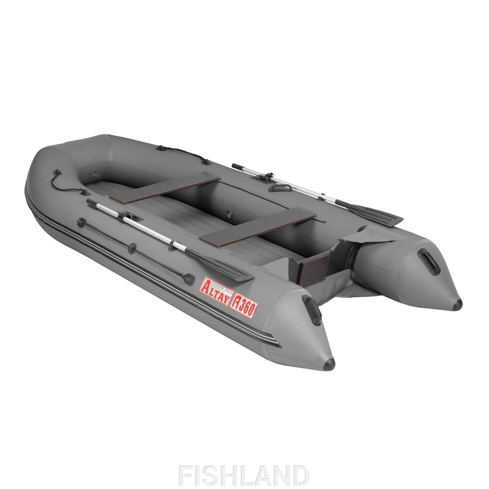 Лодка Алтай А360 (серый, надувное дно) от компании FISHLAND - фото 1