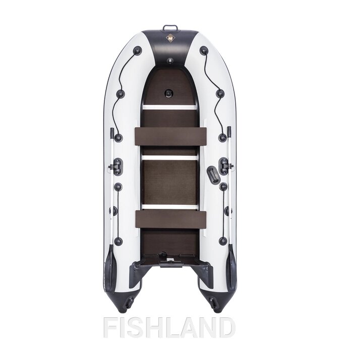 Лодка надувная из ПВХ Компакт Ривьера 3200СК (Касатка черная/светло-серая) от компании FISHLAND - фото 1