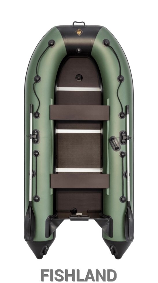 Лодка надувная из ПВХ Компакт Ривьера 3200СК (Касатка зеленый/черный от компании FISHLAND - фото 1