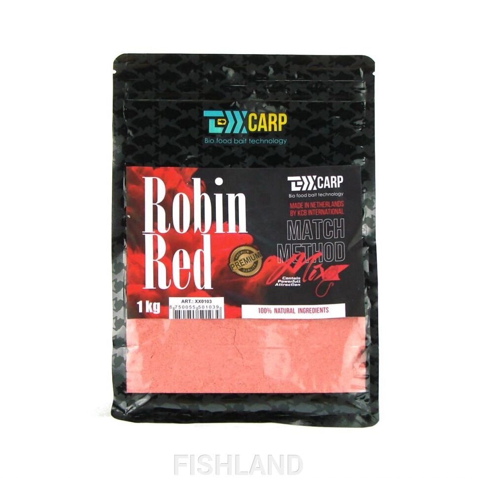Методная прикормка TEXX Carp Method Mix 1kg# Robin Red от компании FISHLAND - фото 1