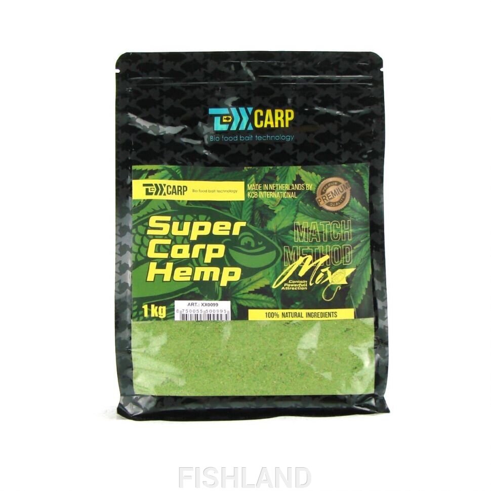 Методная прикормка TEXX Carp Method Mix 1kg# Super Carp Hemp от компании FISHLAND - фото 1