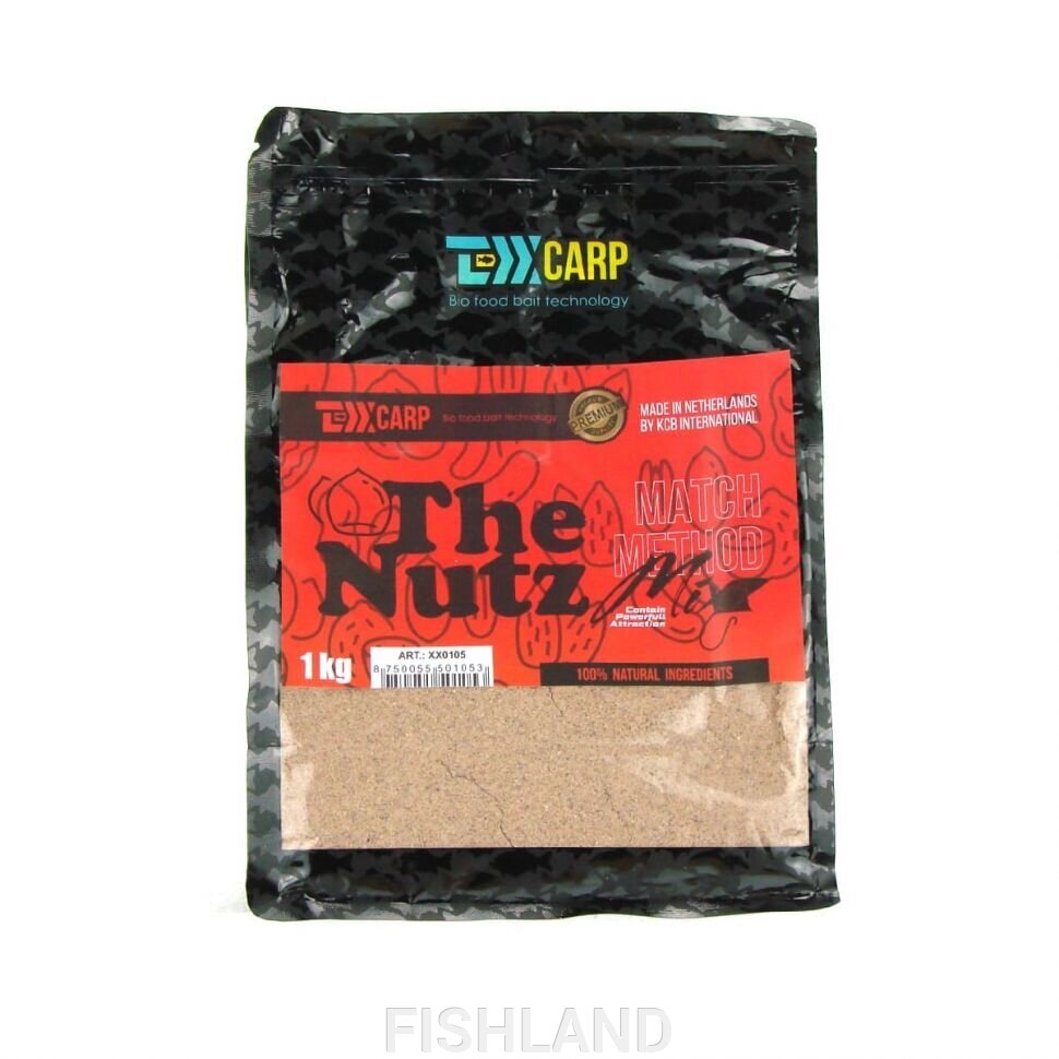 Методная прикормка TEXX Carp Method Mix 1kg# The Nutz от компании FISHLAND - фото 1