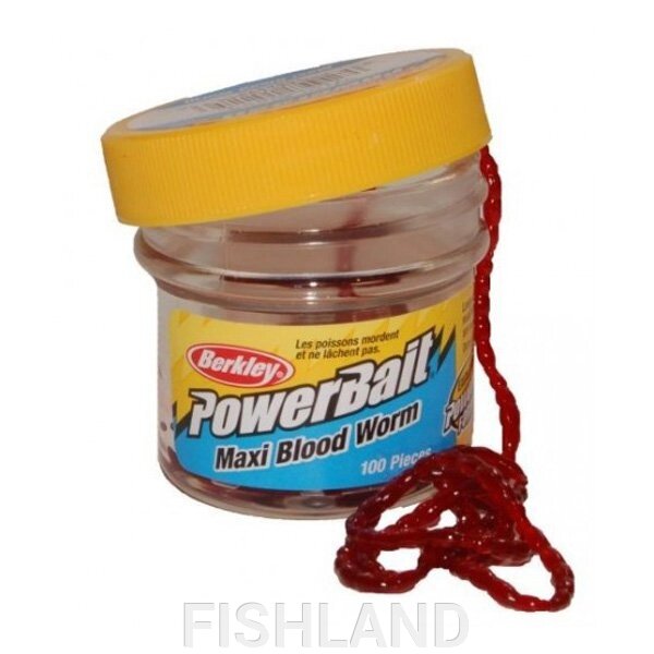 Мягкая приманка Berkley Power Bait BloodWorm # Wrm Blood Maxi Blood Worm (мотыль) от компании FISHLAND - фото 1