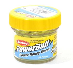 Мягкая приманка Berkley Power Bait Worm # Hot Yellow Power Honey Worm (червь)