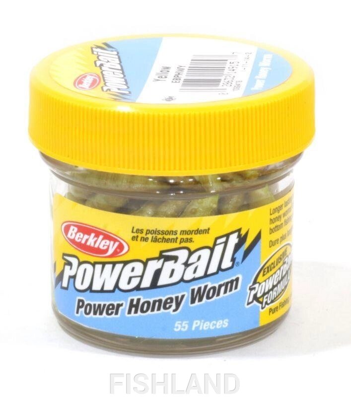 Мягкая приманка Berkley Power Bait Worm # Yellow Power Honey Worm (червь) от компании FISHLAND - фото 1