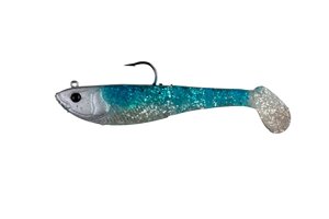 Мягкая приманка, оснащенная Savage Gear Soft 4Play Shad 7.2cm 8g 02-Blue Silver NL 3pcs