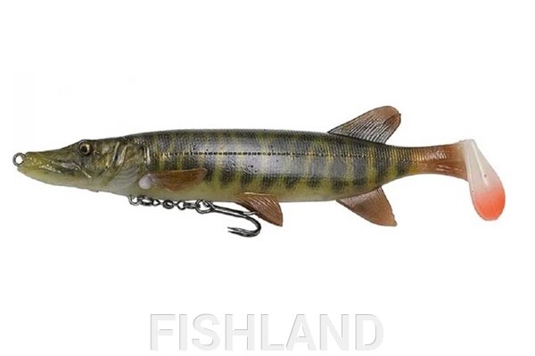 Мягкая приманка Savage Gear 4D Pike Shad# 20cm 65g SS 01-Striped Pike от компании FISHLAND - фото 1