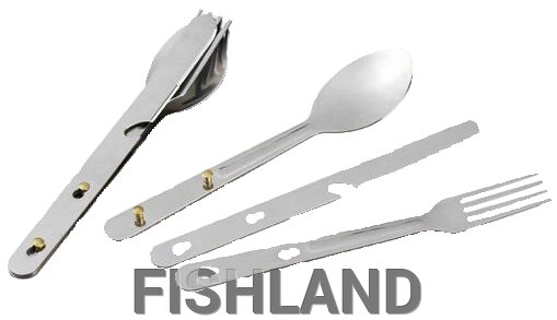 Набор столовых приборов "СЛЕДОПЫТ", нерж. (ложка, вилка, нож) от компании FISHLAND - фото 1