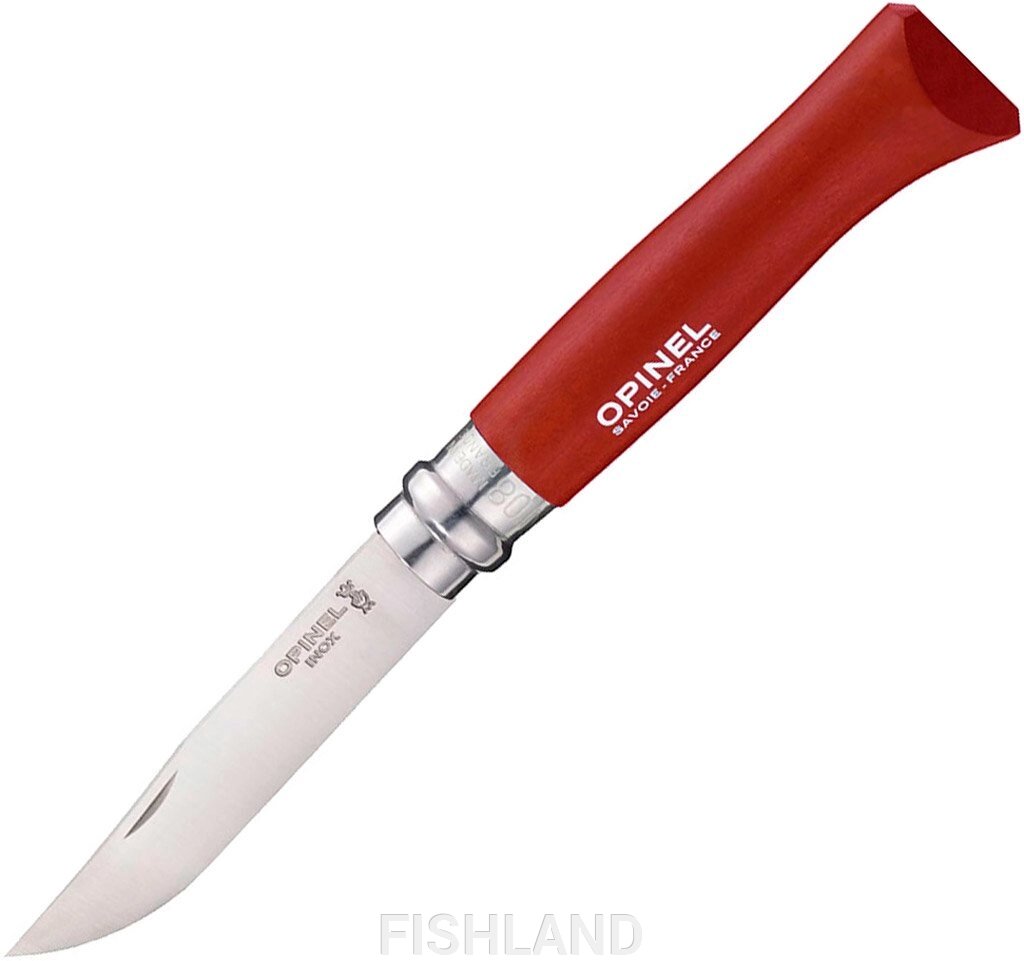 Нож Opinel №8 VRI, блистер ц: красный от компании FISHLAND - фото 1