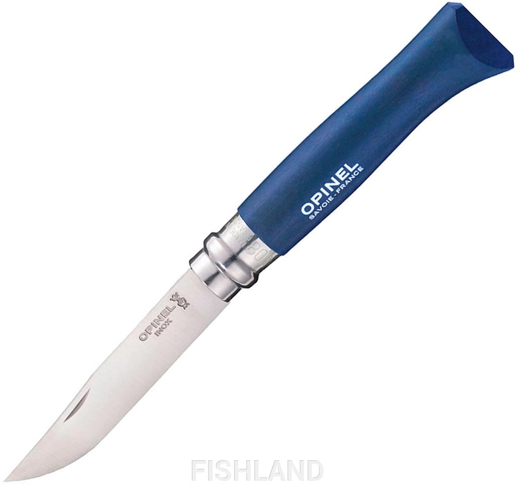 Нож Opinel №8 VRI, блистер ц: темно-синий от компании FISHLAND - фото 1