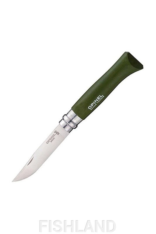Нож Opinel №8 VRI, блистер ц: зеленый от компании FISHLAND - фото 1