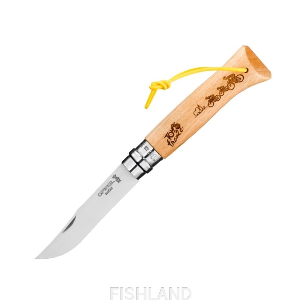 Нож Opinel №8 VRI Tour de France 2020 Engraved от компании FISHLAND - фото 1