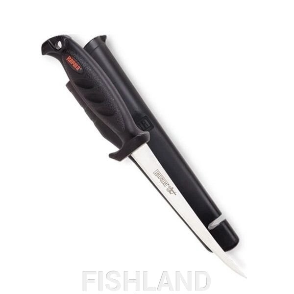 Нож Rapala филейный (лезвие 10 см, нескользящая рукоятка, чехол с точилом) от компании FISHLAND - фото 1