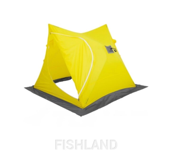 Палатка зимняя двускатная DELTA 1,8х1,5 желтый/серый (HS-WSD-YG) Helios от компании FISHLAND - фото 1