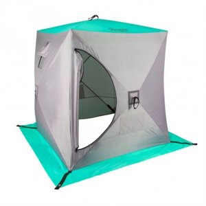 Палатка зимняя куб 1,5х1,5 biruza/grey PREMIER