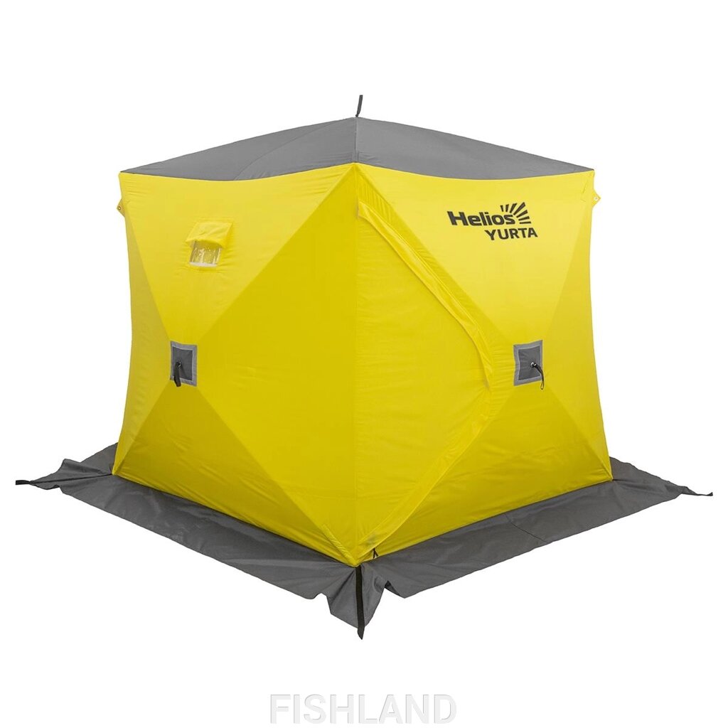 Палатка зимняя утепл. ЮРТА Premium желтый/серый (HS-WSCI-P-YG) Helios от компании FISHLAND - фото 1