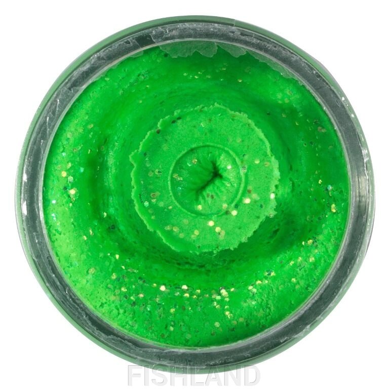 Паста форелевая Berkley, натуральный запах Печень (Liver) Зеленый с блестками от компании FISHLAND - фото 1
