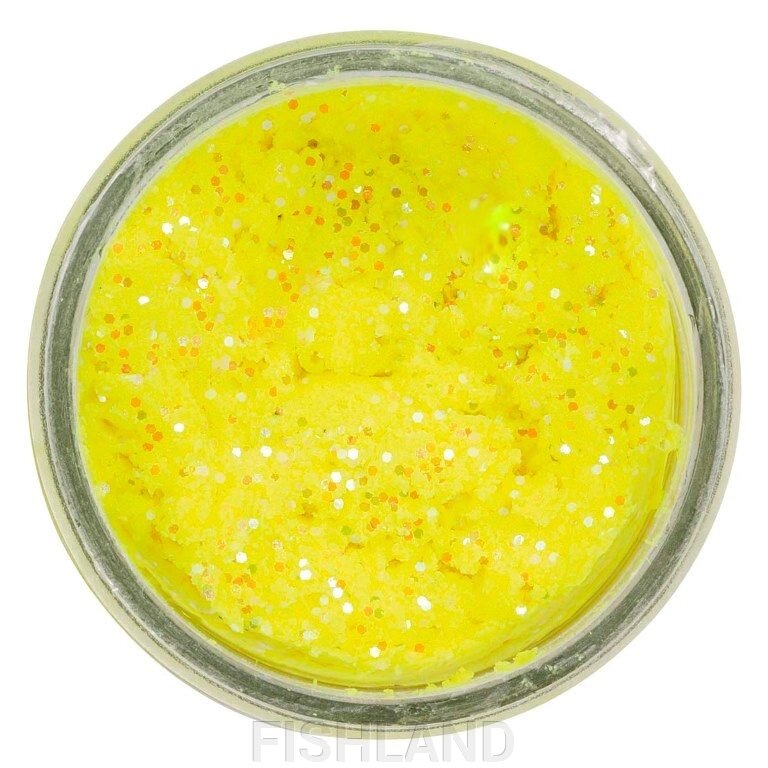 Паста форелевая Berkley, натуральный запах Печень (Liver) Желтый с блестками от компании FISHLAND - фото 1