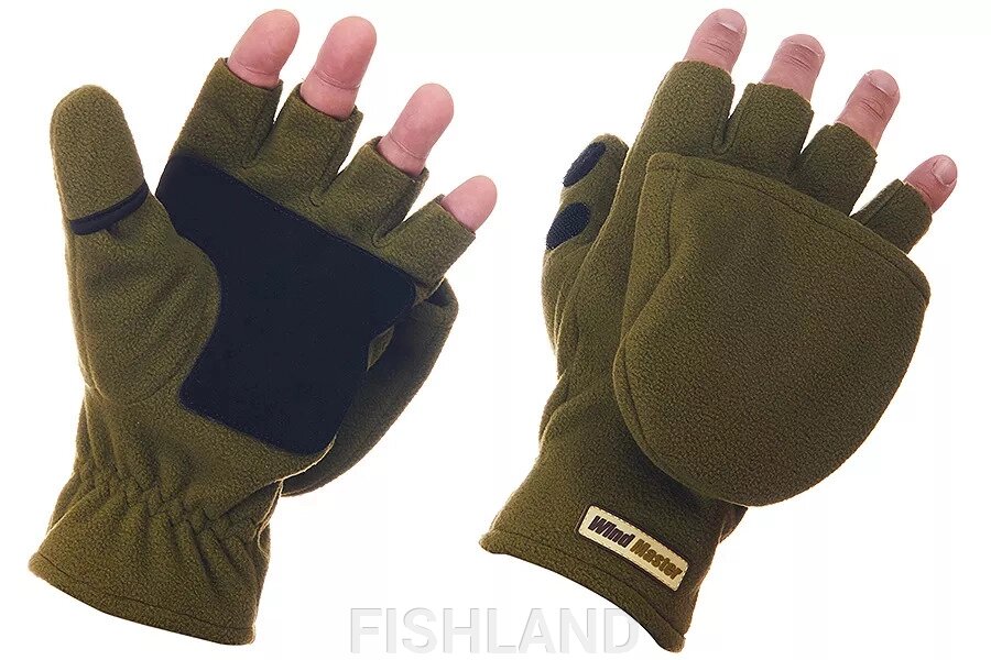 Перчатки HIGASHI Wind Master Olive (L) от компании FISHLAND - фото 1