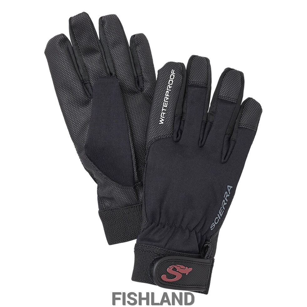 Перчатки Scierra Waterproof Fishing Glove Black M от компании FISHLAND - фото 1
