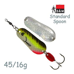 Блесна DAM FZ STANDARD SPOON 4.5CM / 16G / S OLI/CH TI UV