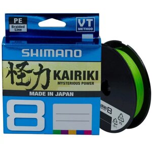 Леска плетённая Shimano Kairiki 8 PE 150м зеленая 0.230mm/22.5kg