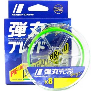 Плетенка Major Craft Dangan Braid X8 # 0.6PE, 0.06mm, 150m, 14lb