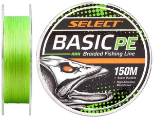 Шнур Select Basic PE 150m, l. green, 1.2PE, 0.16mm 18LB/8.3kg