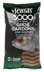 Прикормка Sensas 3000 GROS GARDONS Fine Mouture 1кг