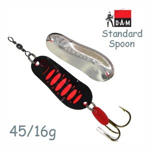 Блесна DAM FZ STANDARD SPOON 4.5CM / 16G / S FLU R/BLCK UV