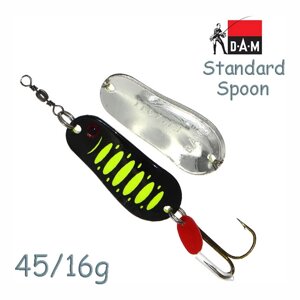 Блесна DAM FZ STANDARD SPOON 4.5CM / 16G / S FLUO Y/B UV