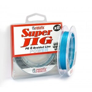 Шнур FANATIK Super Jig PE X8 75м.(#0,4) 0,10мм. BLUE