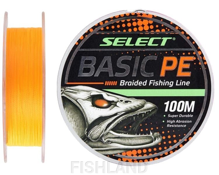 Плетенка Select Basic PE 100m orange# 0.10mm 10LB/4.8kg от компании FISHLAND - фото 1