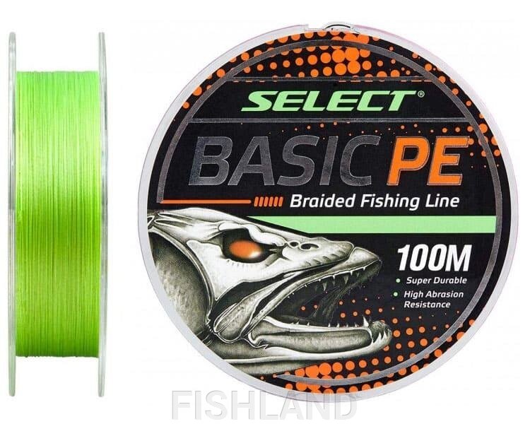 Плетенка Select Basic PE100m#(dark green)0.20mm 28LB/12.7kg от компании FISHLAND - фото 1