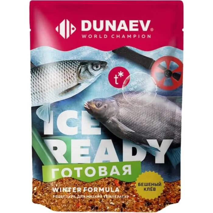 Прикормка DUNAEV iCE-READY 0.5кг Мотыль от компании FISHLAND - фото 1