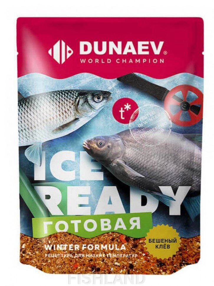 Прикормка DUNAEV iCE-READY 0.5кг Плотва от компании FISHLAND - фото 1