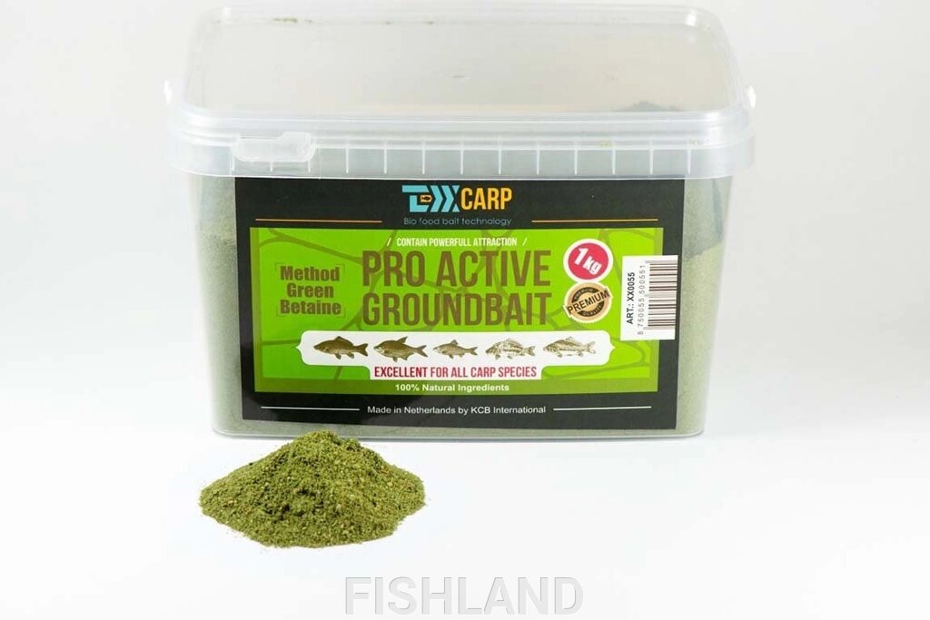Прикормка фидерная TEXX Carp Pro Active Groundbait Method # Green Betaine, 1kg от компании FISHLAND - фото 1
