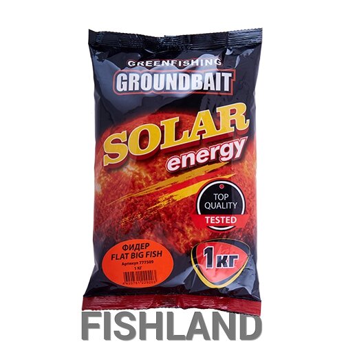Прикормка GF Solar Energy Фидер Flat Big Fish 1кг от компании FISHLAND - фото 1
