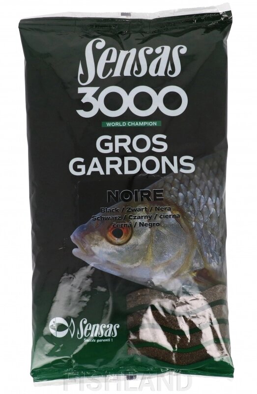 Прикормка Sensas 3000 GROS GARDONS Noir 1кг от компании FISHLAND - фото 1